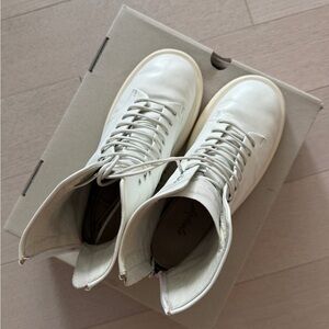 Marsell Cream Lace Up Boots